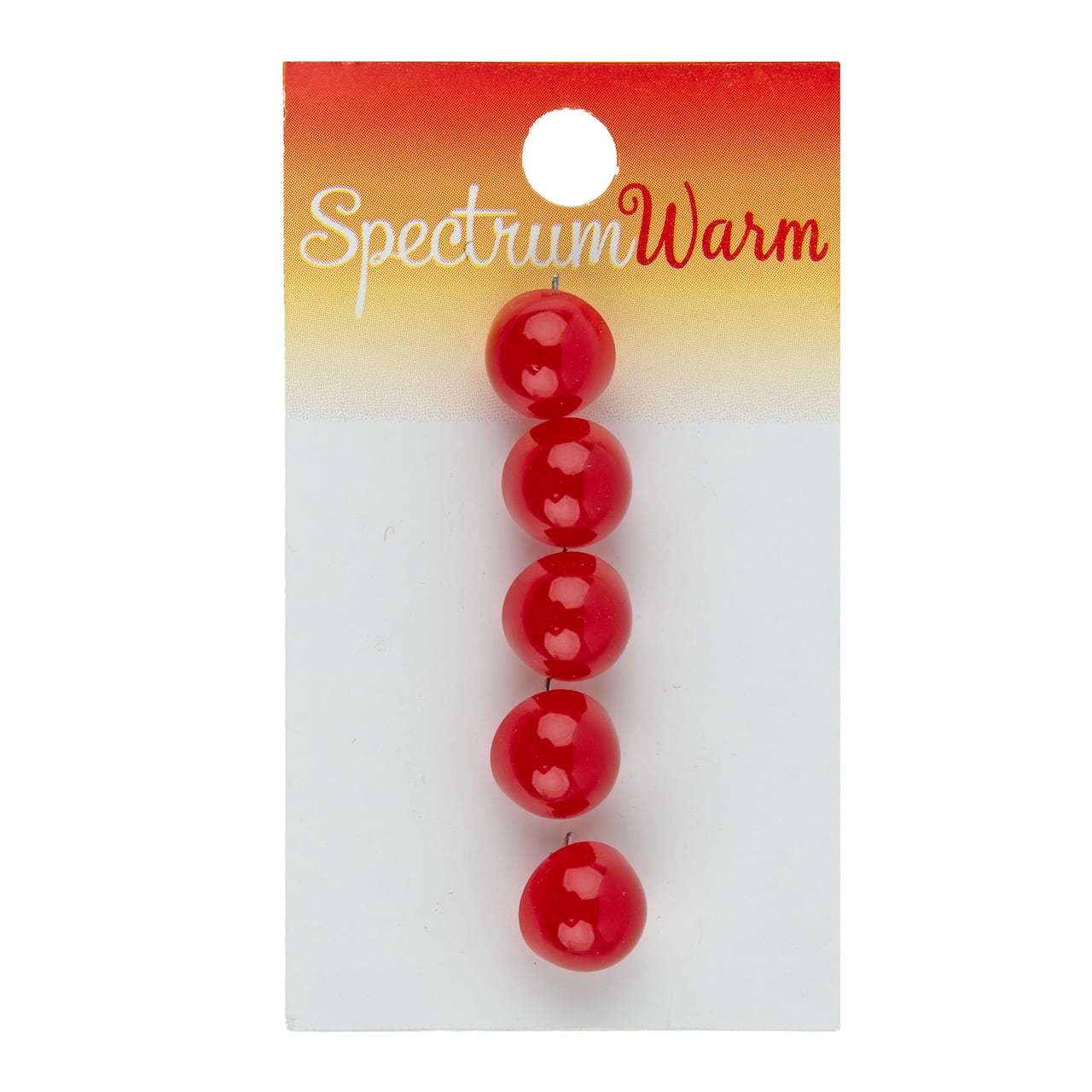 Spectrum Warm 7/16" Red Shank Buttons, 5ct.